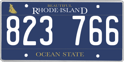 RI license plate 823766