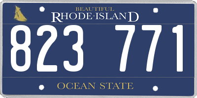 RI license plate 823771