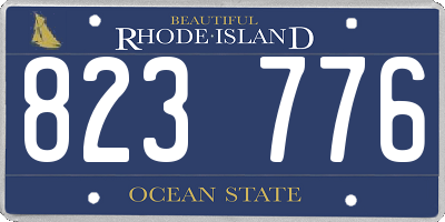 RI license plate 823776