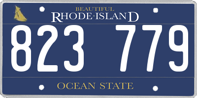 RI license plate 823779