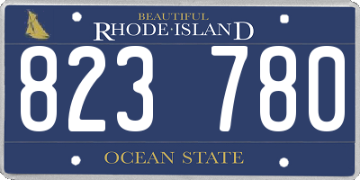 RI license plate 823780