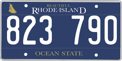 RI license plate 823790