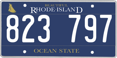 RI license plate 823797