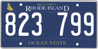 RI license plate 823799