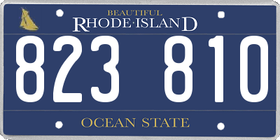 RI license plate 823810
