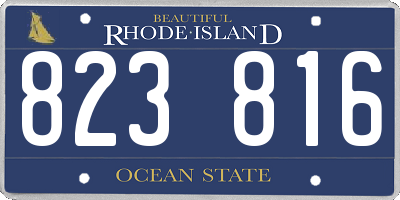 RI license plate 823816