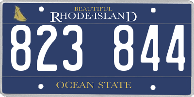 RI license plate 823844