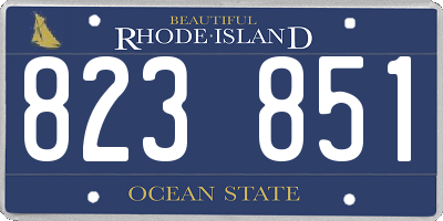 RI license plate 823851