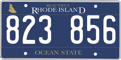 RI license plate 823856