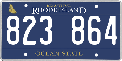 RI license plate 823864