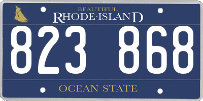 RI license plate 823868