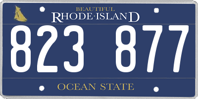 RI license plate 823877