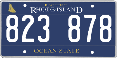 RI license plate 823878