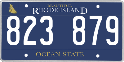 RI license plate 823879
