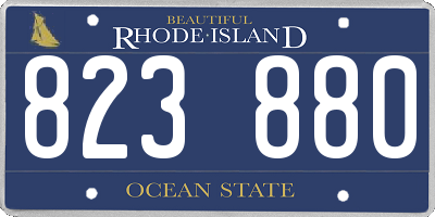 RI license plate 823880