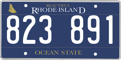 RI license plate 823891