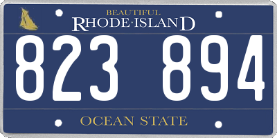 RI license plate 823894