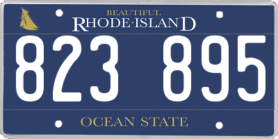 RI license plate 823895