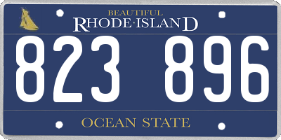 RI license plate 823896