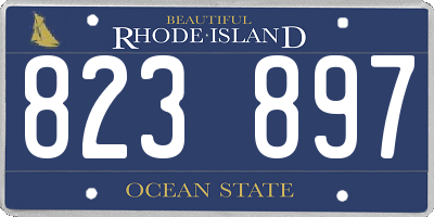 RI license plate 823897