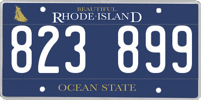 RI license plate 823899