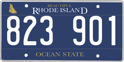 RI license plate 823901