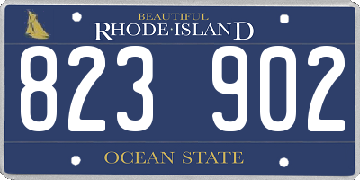 RI license plate 823902