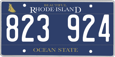 RI license plate 823924