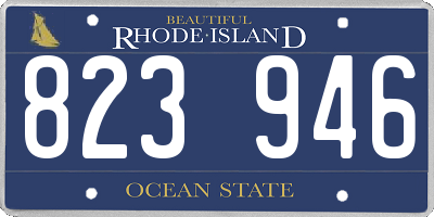 RI license plate 823946