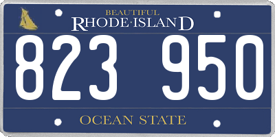 RI license plate 823950