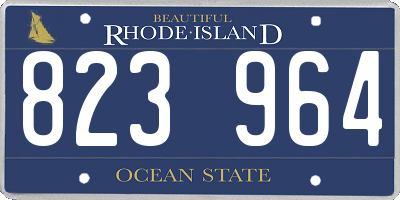 RI license plate 823964