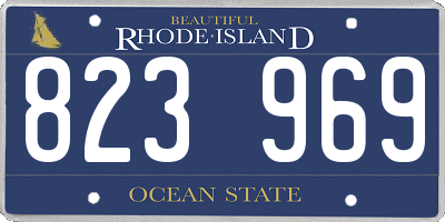 RI license plate 823969