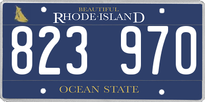 RI license plate 823970
