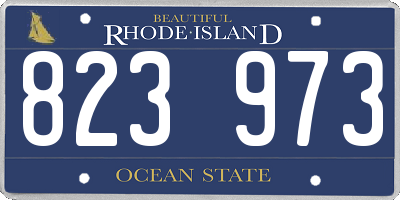 RI license plate 823973