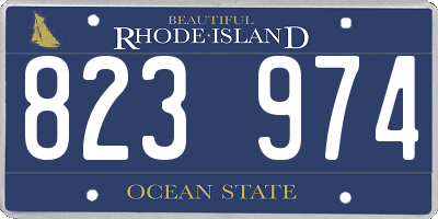 RI license plate 823974