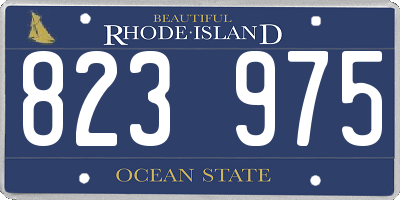 RI license plate 823975