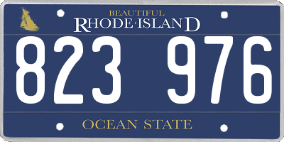 RI license plate 823976