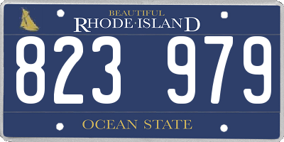 RI license plate 823979