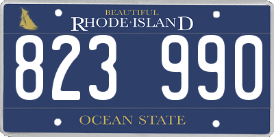 RI license plate 823990