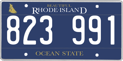 RI license plate 823991