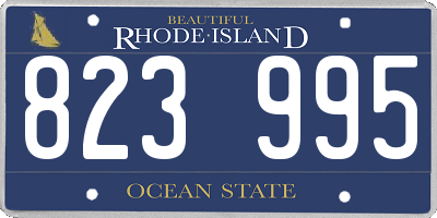 RI license plate 823995