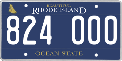 RI license plate 824000