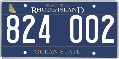 RI license plate 824002