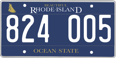 RI license plate 824005