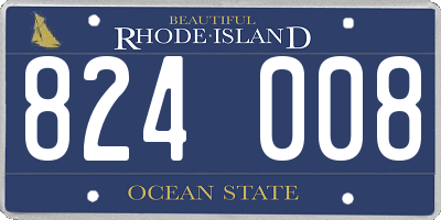 RI license plate 824008
