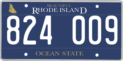 RI license plate 824009