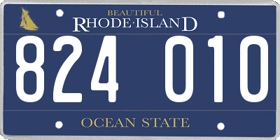 RI license plate 824010