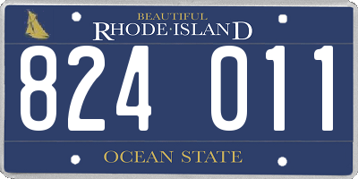 RI license plate 824011