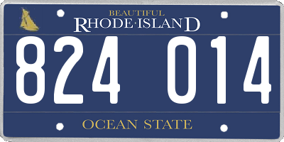 RI license plate 824014