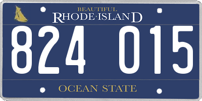 RI license plate 824015